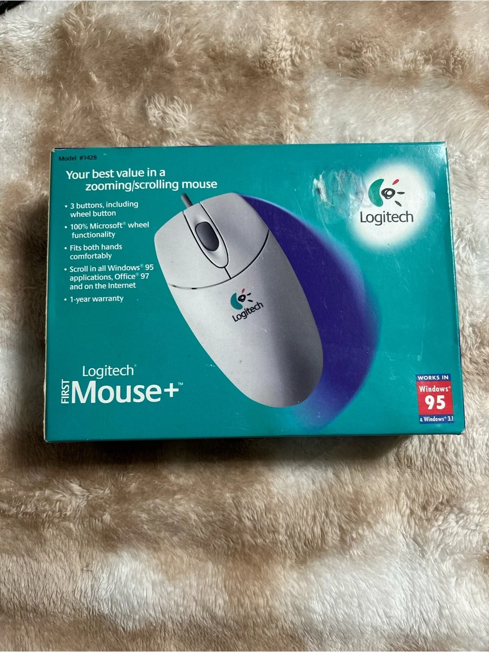 Vintage Logitech First Mouse #1428